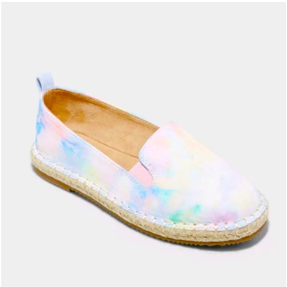 NWT Cat & Jack Elias Espadrille Pastel Tie Dye Espadrille Slip-On Shoes Size 5